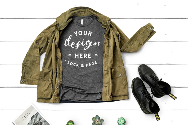 Download T-Shirt Mockup Mega Bundle Bella Canvas Fall Winter 3001 3200 Unisex By Lock and Page ...