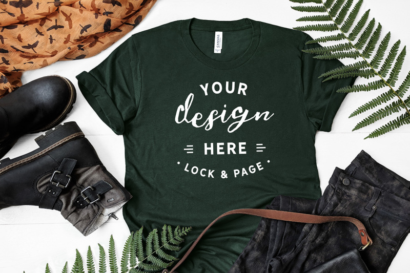 Download T Shirt Mockup Mega Bundle Bella Canvas Fall Winter 3001 3200 Unisex By Lock And Page Thehungryjpeg Com