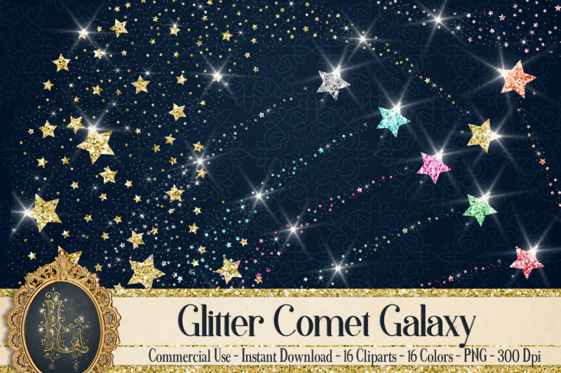 16-glowing-glitter-comet-star-galaxy-gold-rain-comet-star-png