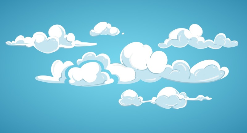 blue-sky-and-white-clouds-vector-illustration