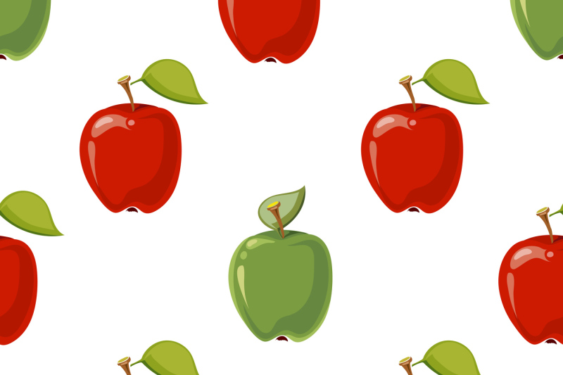 red-and-green-vector-apples-seamless-pattern