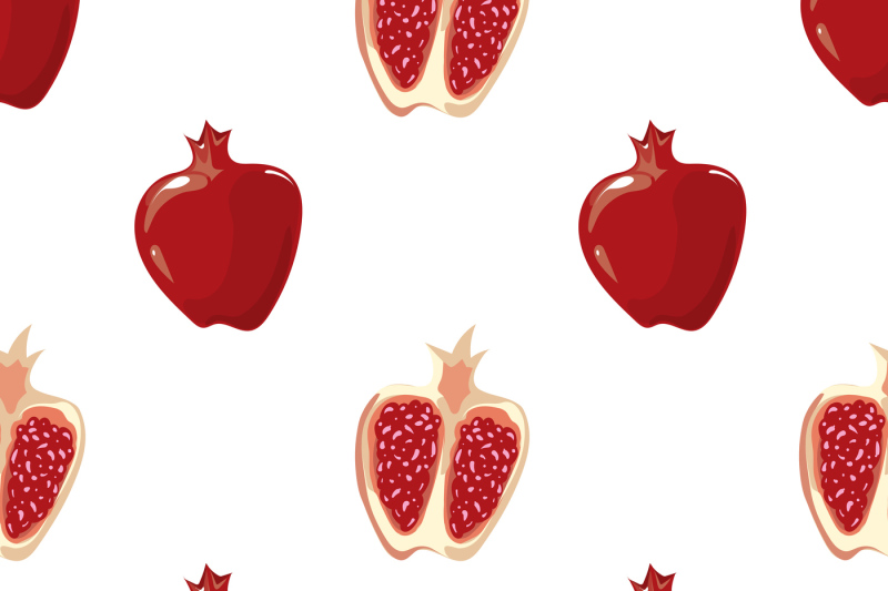 red-vector-pomegranate-seamless-background
