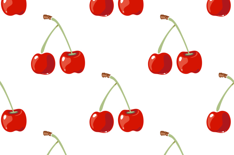 red-cherry-vector-seamless-background
