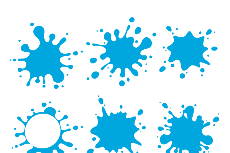 set-of-blue-vector-water-splashes-isolated-over-white