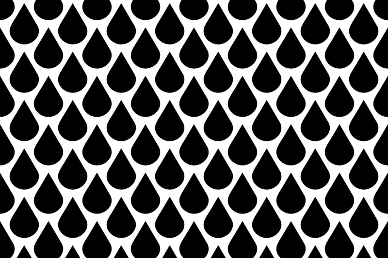 black-and-white-vector-water-drops-seamless-pattern