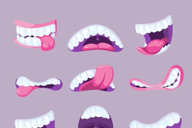funny-vector-comic-mouths-expressing-different-emotions