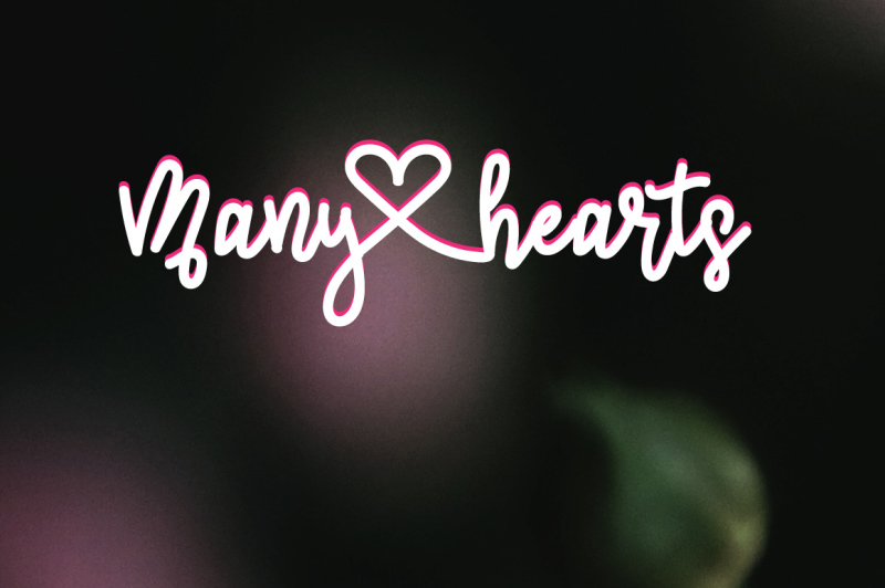 many-heart-elegant-script-font