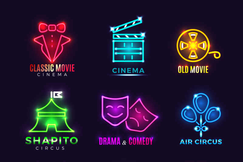 neon-circus-cinema-movie-vector-vintage-labels