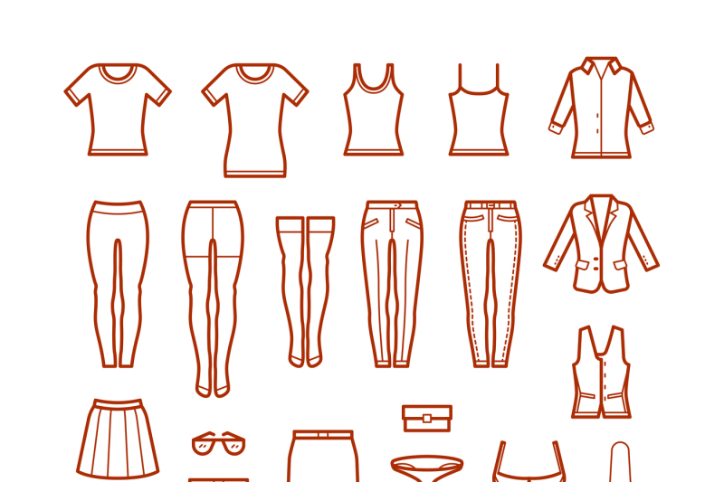 womens-clothing-female-fashion-line-vector-icons-set