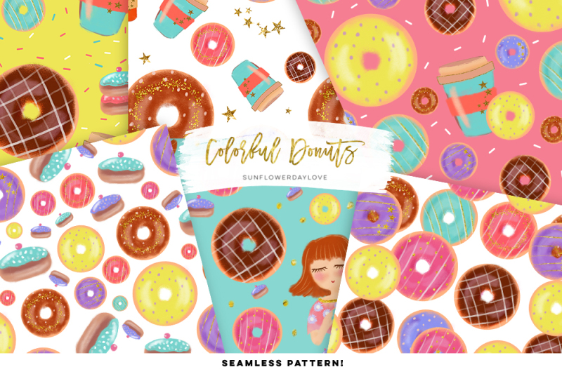 colorful-donut-pattern-images-donut-party-digital-paper-set