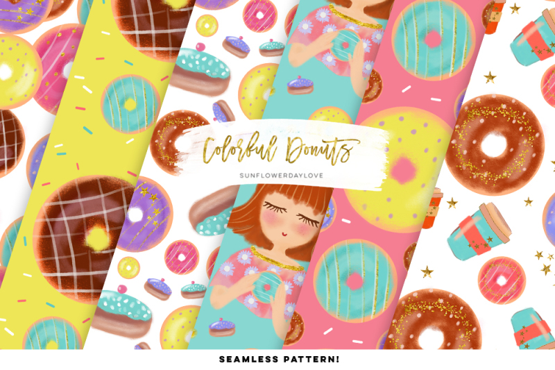 colorful-donut-pattern-images-donut-party-digital-paper-set