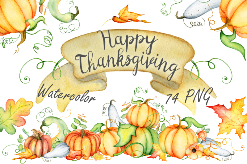thanksgiving-pumpkins-fall-watercolor-autumn-clipart