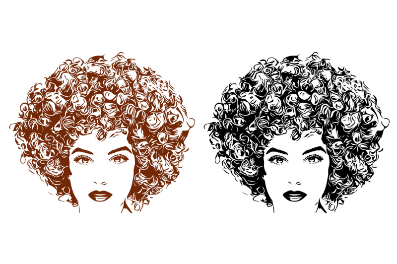 Download Black woman svg Natural Hair Afro clipart 140sv By HamHamArt | TheHungryJPEG.com