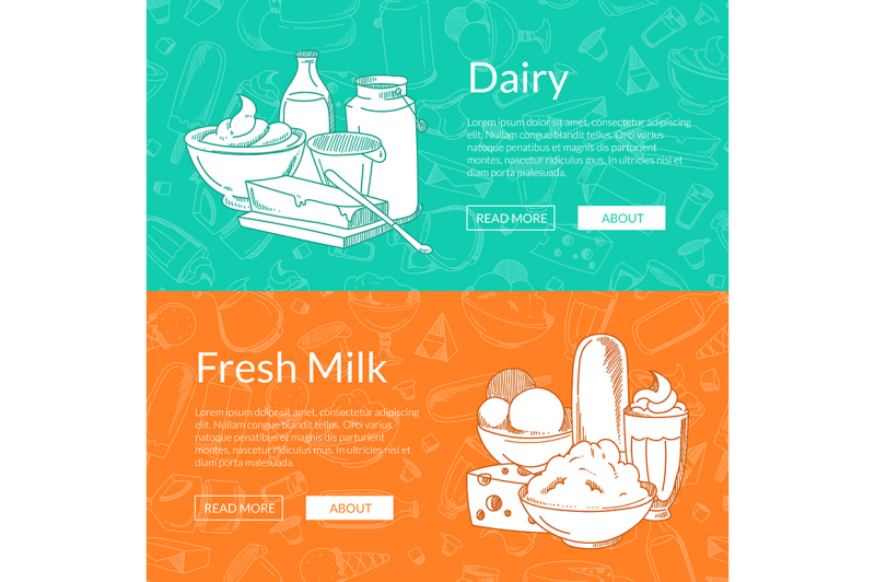 vector-horizontal-banners-with-hand-drawn-dairy-products