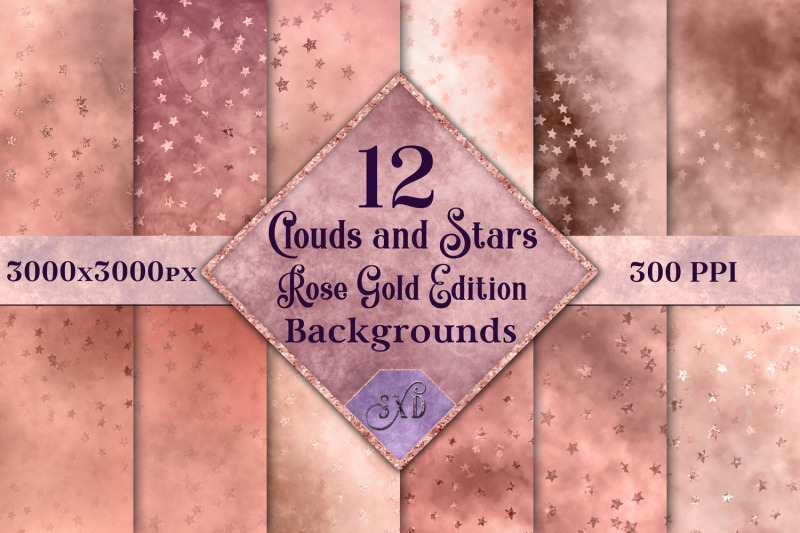 clouds-and-stars-rose-gold-edition-backgrounds-12-images