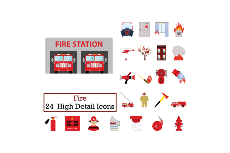 set-of-24-fire-icons