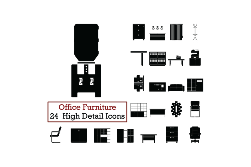set-of-24-office-furniture-icons