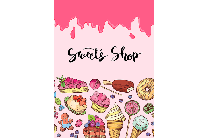vector-hand-drawn-sweets-illustration-banner