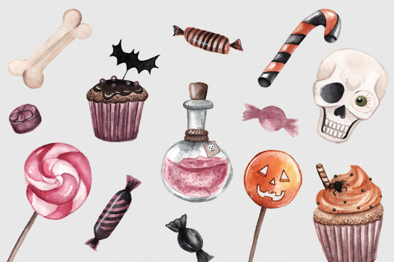 trick-or-treat-halloween-watercolor-set
