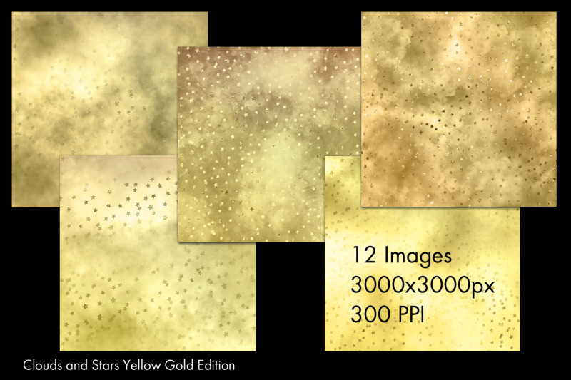 clouds-and-stars-yellow-gold-edition-backgrounds-12-images