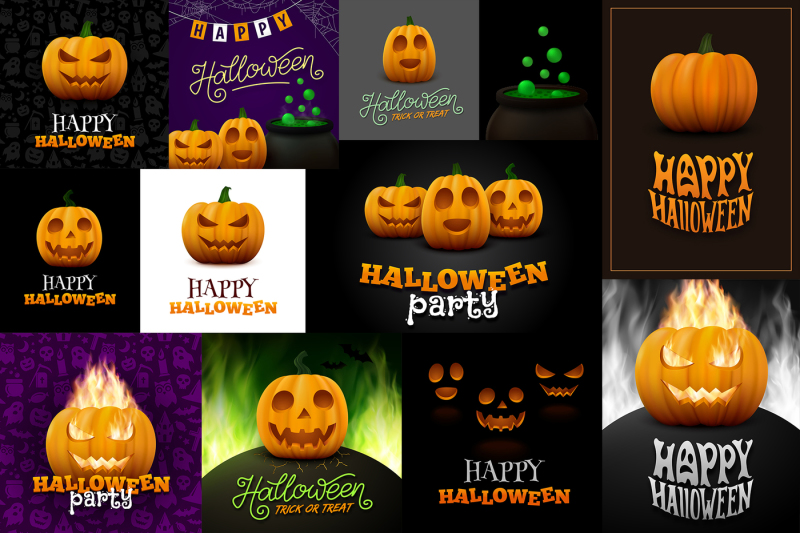 halloween-posters-set