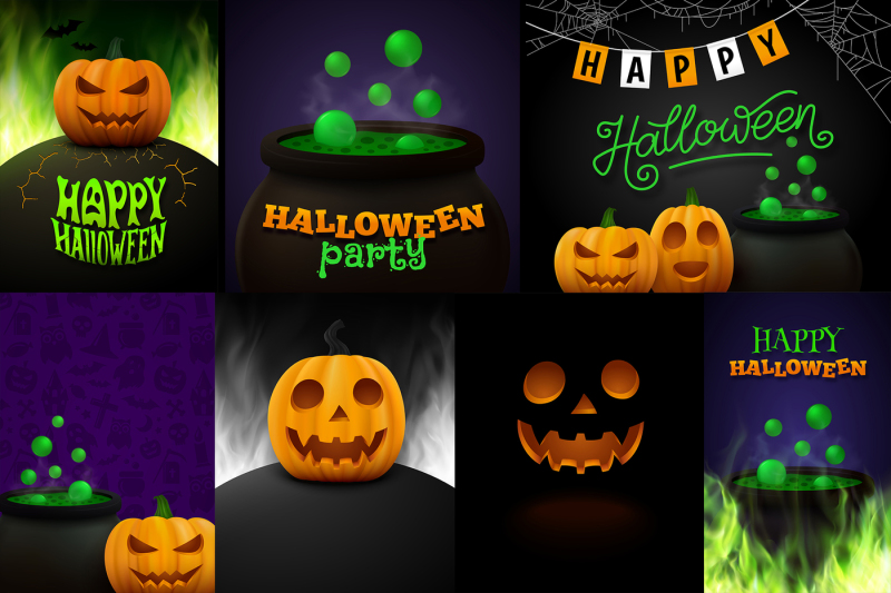 halloween-posters-set