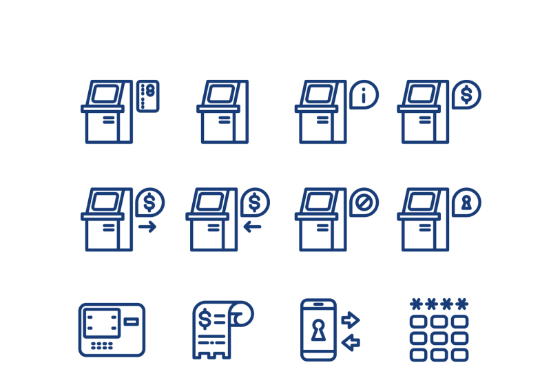 atm-terminal-vector-thin-line-icons-set