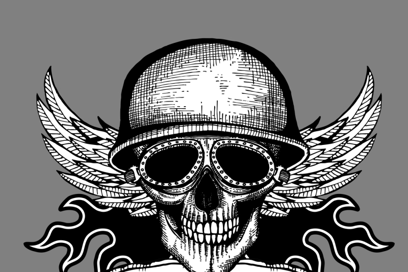 vintage-skull-grunge-biker-motorcycle-vector-label