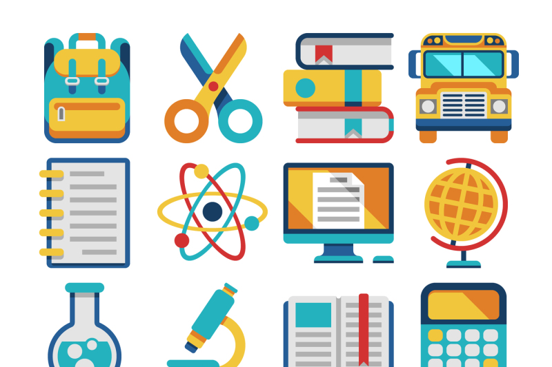 school-and-education-flat-vector-icons