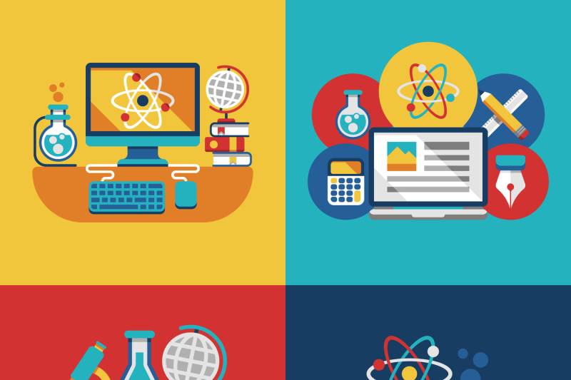 education-and-science-flat-concepts