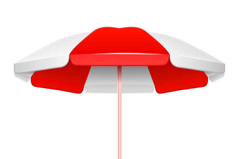 red-striped-market-outdoor-umbrella-vector-illustration