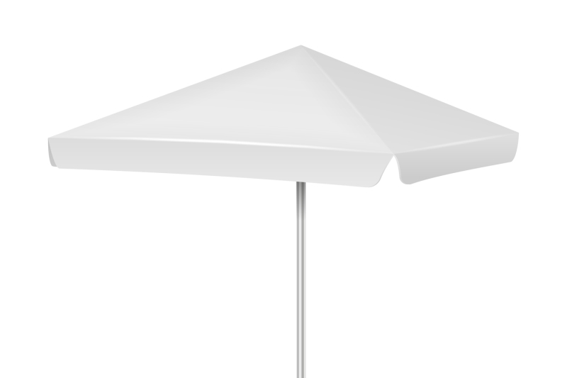 white-promotional-square-advertising-parasol-umbrella-isolated-on-back