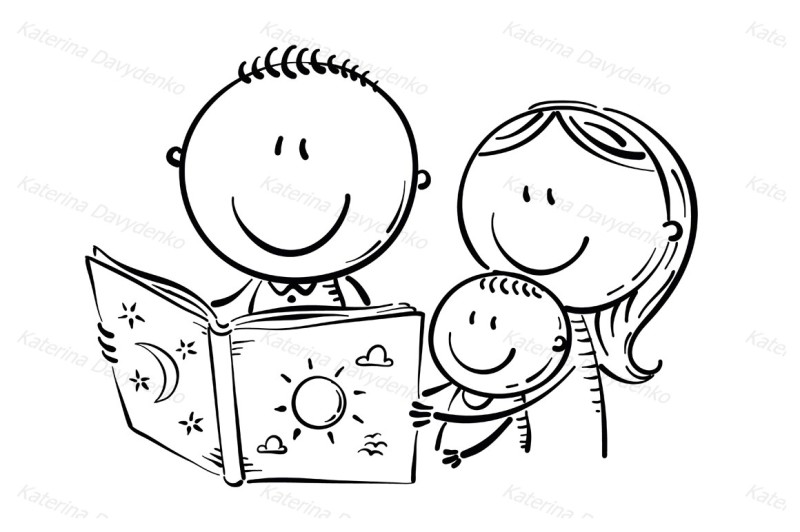 happy-family-reading-a-book-together