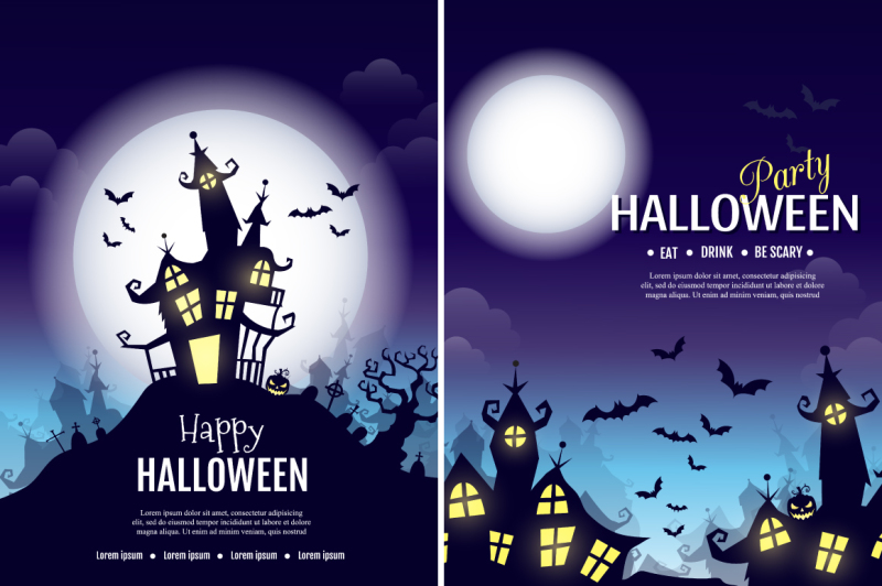 halloween-vector-posters