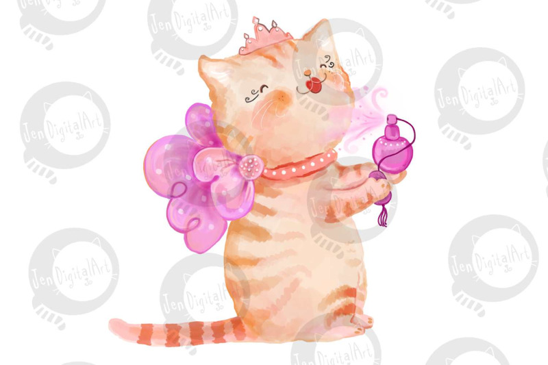 pink-princess-cats-clip-art-8-png-jpeg-illustrations
