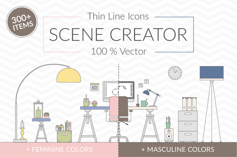 vector-thin-line-scene-creator