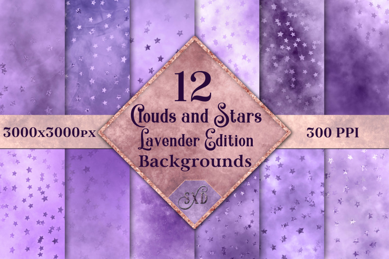 clouds-and-stars-lavender-edition-backgrounds-12-images