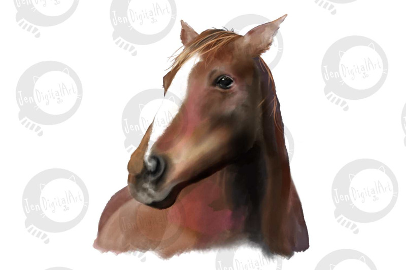 horses-digital-watercolor-clip-art-png-jpeg