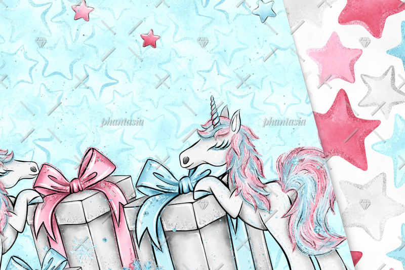winter-unicorn-digital-paper