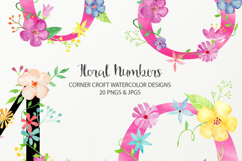 watercolor-floral-number-clipart