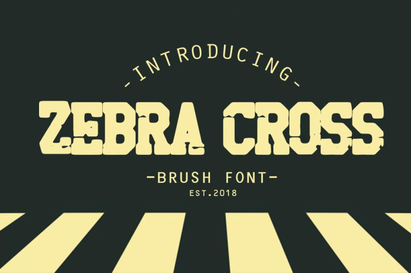 zebra-cross-brush-font