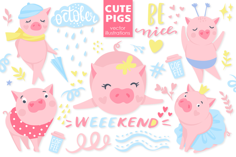 cute-vector-pigs