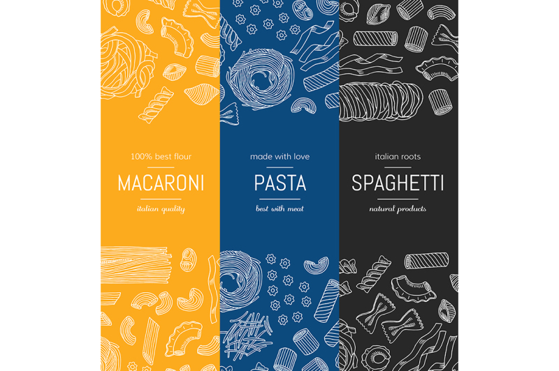vector-hand-drawn-pasta-types-vertical-banner-templates