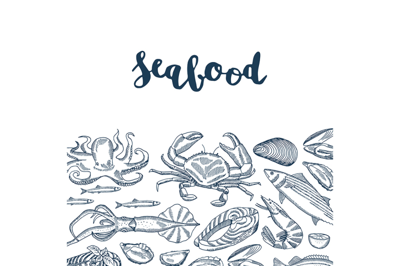 vector-background-illustration-with-hand-drawn-seafood-elements