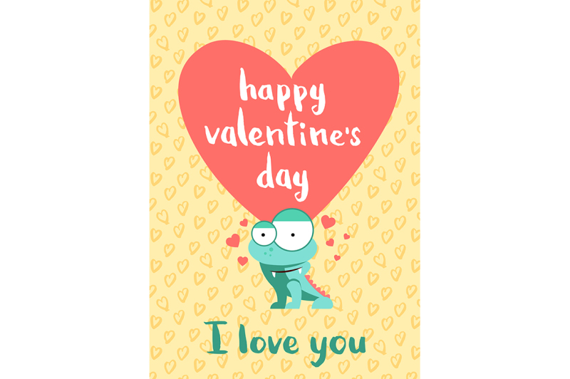 vector-happy-valentines-day-card-with-hearts-cute-monster