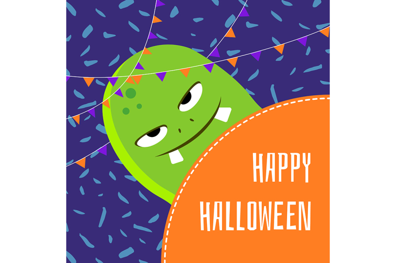 vector-happy-halloween-cute-cartoon-monster-illustration