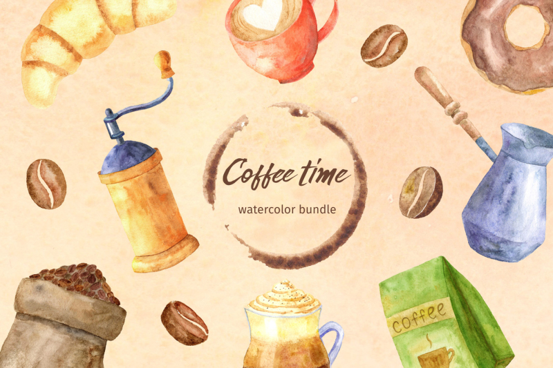 coffee-time-watercolor-collection