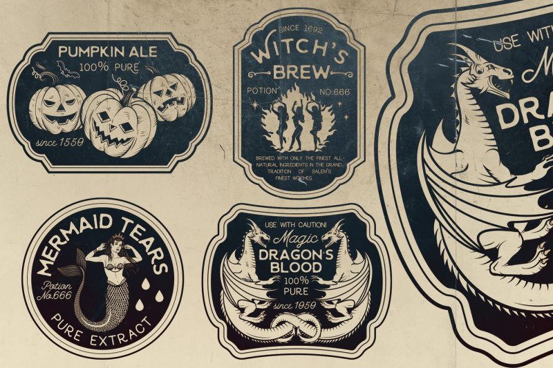 halloween-bottle-labels-and-potion-labels-vector-illustration