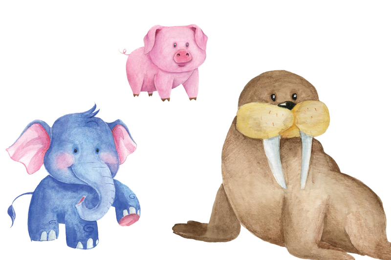 cute-watercolor-animal-alphabet