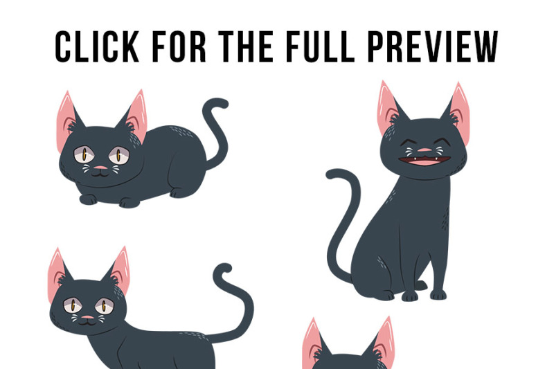 Black Cat Clipart Halloween Clipart Halloween Graphics By Digital Download Shop Thehungryjpeg Com
